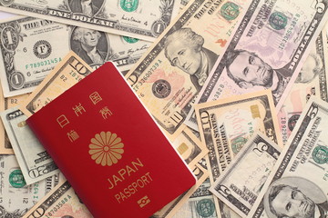 パスポートとアメリカドル