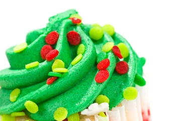 Single Green Cupcake