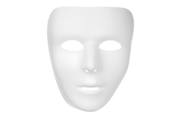 White Mask Isolated on a White Background