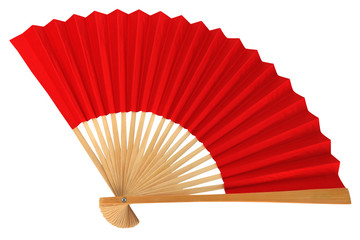 éventail rouge