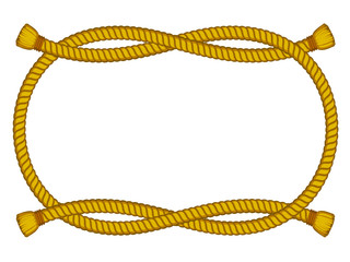 rope frame isolated on white