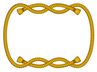rope frame isolated on white
