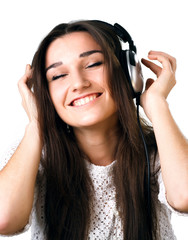 Fototapeta premium beautiful girl in headphones