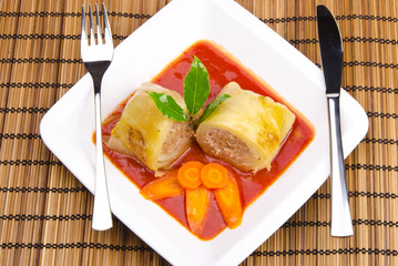 kohlroulade mit reis