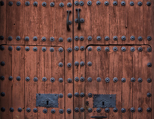 Baroque wood door