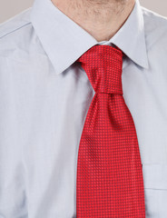 businessman with red tie