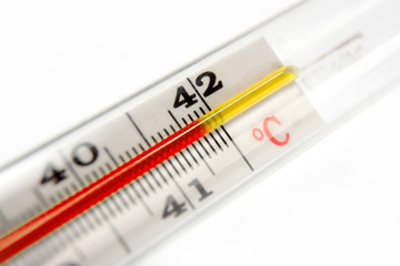Thermometer showing 42 degrees