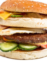 hamburger isolated on white