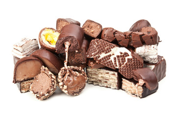 group of melted chocolate