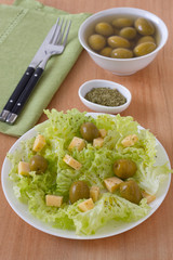 salad olives with cheese
