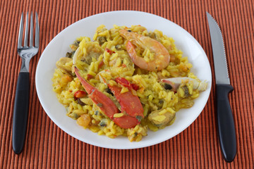 rice with seafood