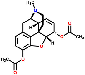 Heroin structural formula