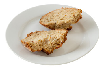 bread on the plate