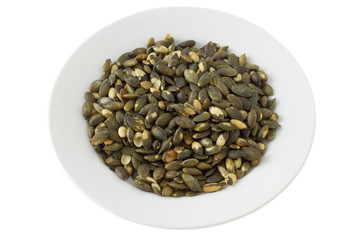 pumpkin seeds on the plate