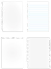 Many of kind new paper page and sheet.
