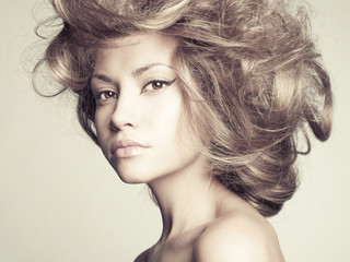 Beautiful woman with magnificent hair