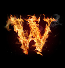 Fire alphabet letter 