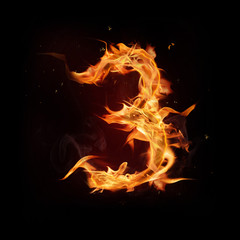 Fire alphabet number 