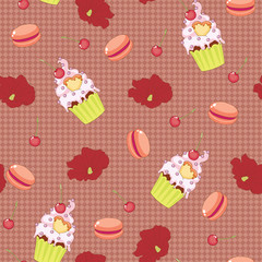 Seamless background. Sweets