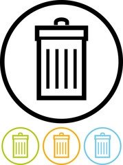 Garbage can - Vector icon