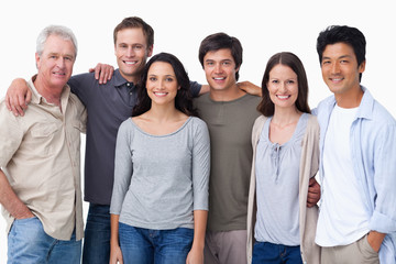 Smiling group of friends