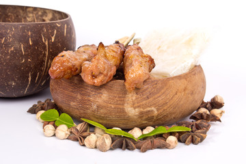 Thai style grilled pork (Moo Ping) 