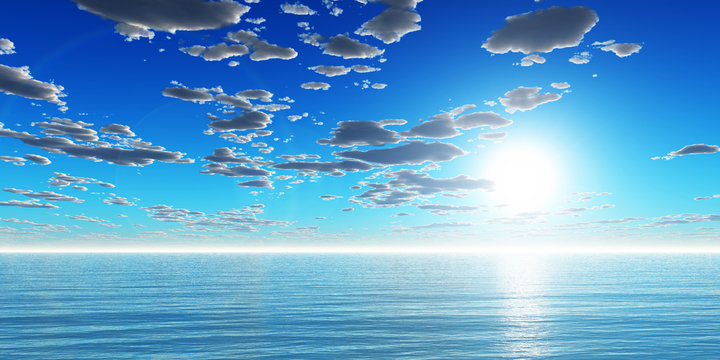 Die Sonne &uuml;ber dem Meer