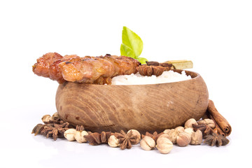 Thai style grilled pork (Moo Ping) 