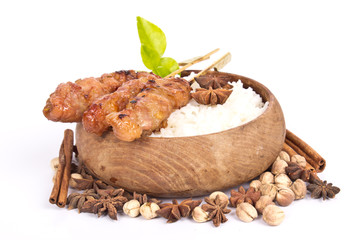 Thai style grilled pork (Moo Ping) 