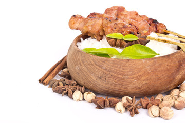 Thai style grilled pork (Moo Ping) 