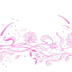 Fototapeta na wymiar Floral pink background
