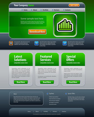Vector web site design template. (Real size)