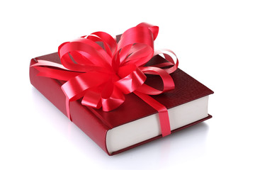 Red book for gift isolated on white