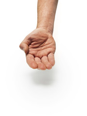 Hand aufhalten