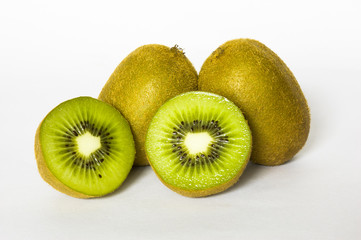 Fototapeta premium Kiwi fruit on white background .