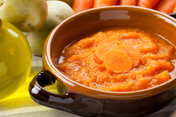 Carrot and potatoes cream soup
