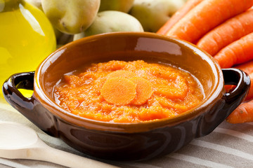 Carrot and potatoes cream soup