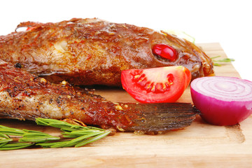 main portion of two grilled fish