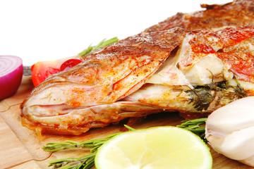 savory on wood: two fried fish