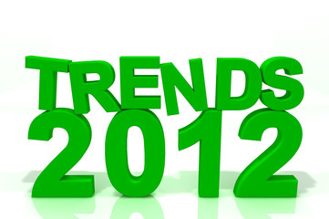 Schriftzug Trends 2012 grün