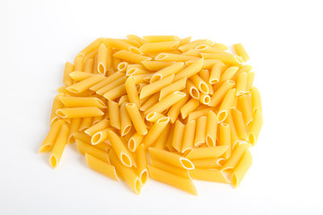 Closeup of uncooked italian pasta - penne