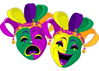 Türaufkleber Karneval Masken © Anna Velichkovsky