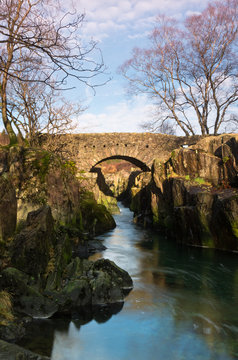 Old stone bridge over the river Duddon