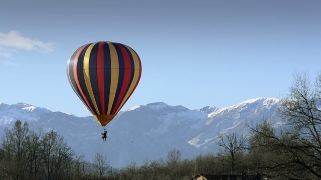 mongolfiera in volo