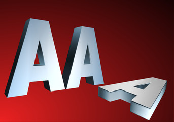 Perte du Triple A fond rouge