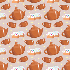 Seamless tea pattern