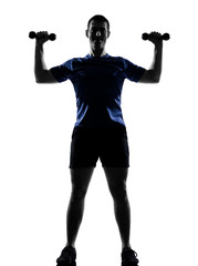 Fototapeta na wymiar man exercising workout