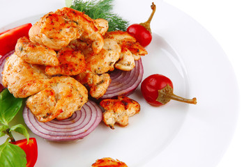 grilled chicken meat