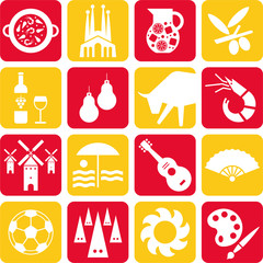 Fototapeta premium Spain pictograms