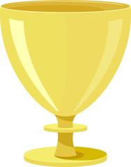 Vector illustration of a golden bowl